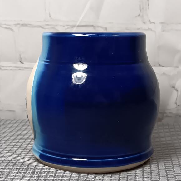 Bob Jones University Bruins Blue Ceramic Belly Mug Hollowed Earth Pottery - Picture 4 of 10